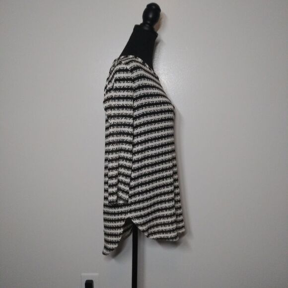 *3/$25* Splendid Tunic Stripe Open Knit Boat Neck Light - Picture 3 of 6
